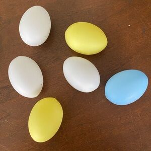 Realistic Soft plastic Easter Eggs half dozen set of pastel decorative eggs